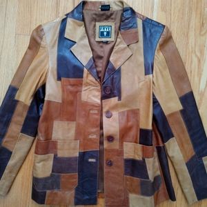 Frye Vintage RARE patchwork leather jacket